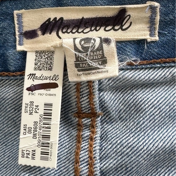 NEW MADEWELL Low-Slung Baggy Jeans‎ Wide Leg Size 25P - Picture 7 of 8
